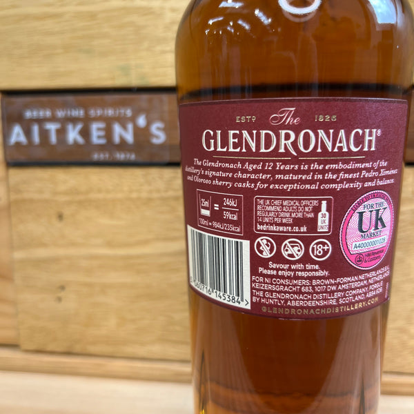 The GLENDRONACH AGED12YEARS 箱無し Glendronach 12-year-old Original - buy online | Whiskybase Shop