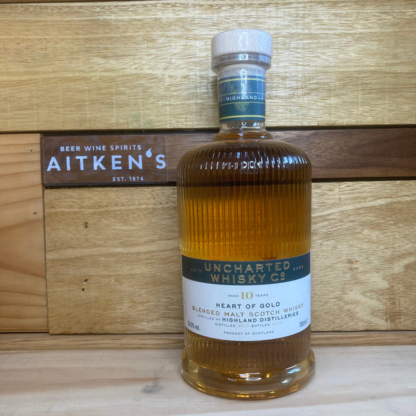 Uncharted Whisky Co. Heart of Gold 10 Year Old Blended Malt Whisky