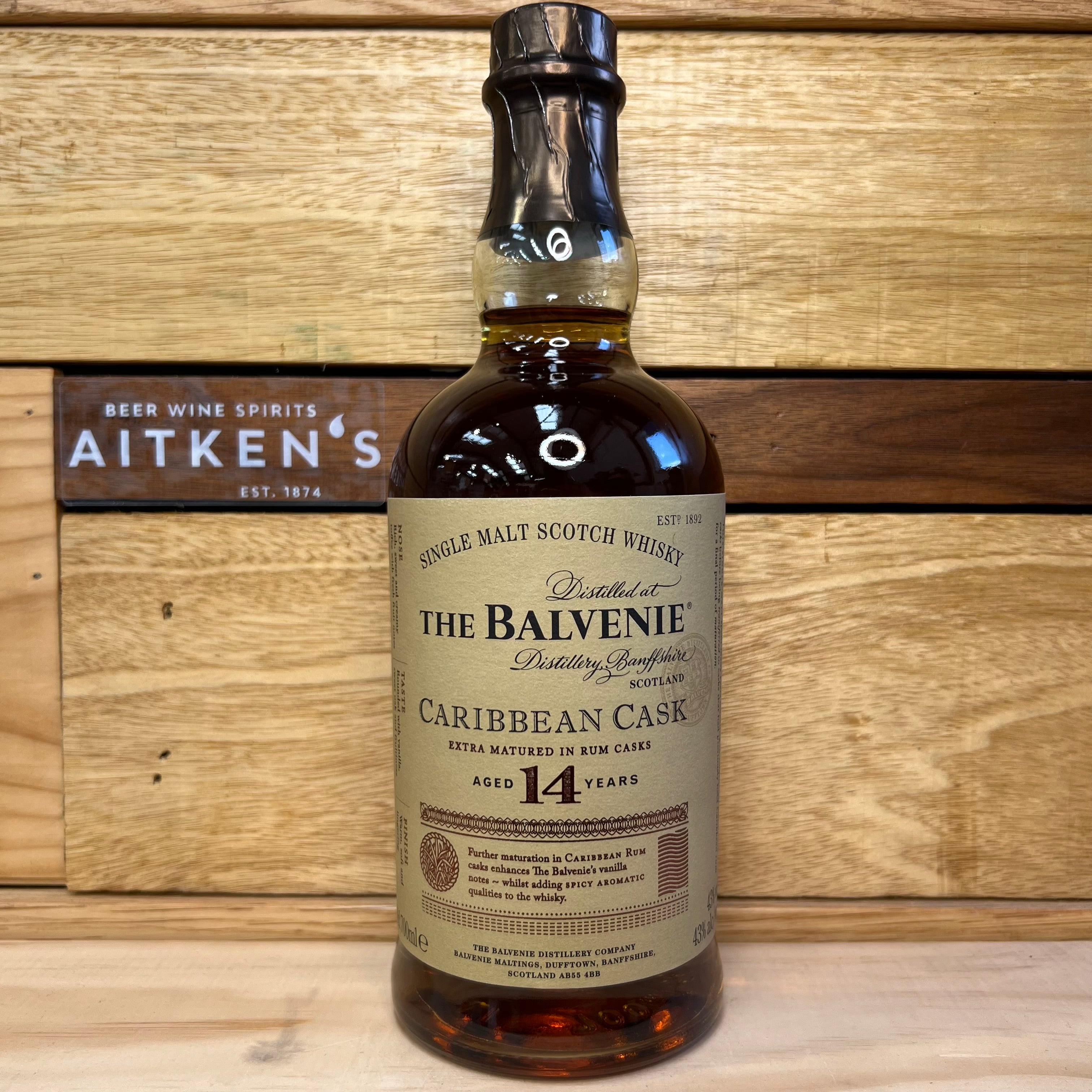Balvenie 14 Year Old Single Malt Whisky Caribbean Cask
