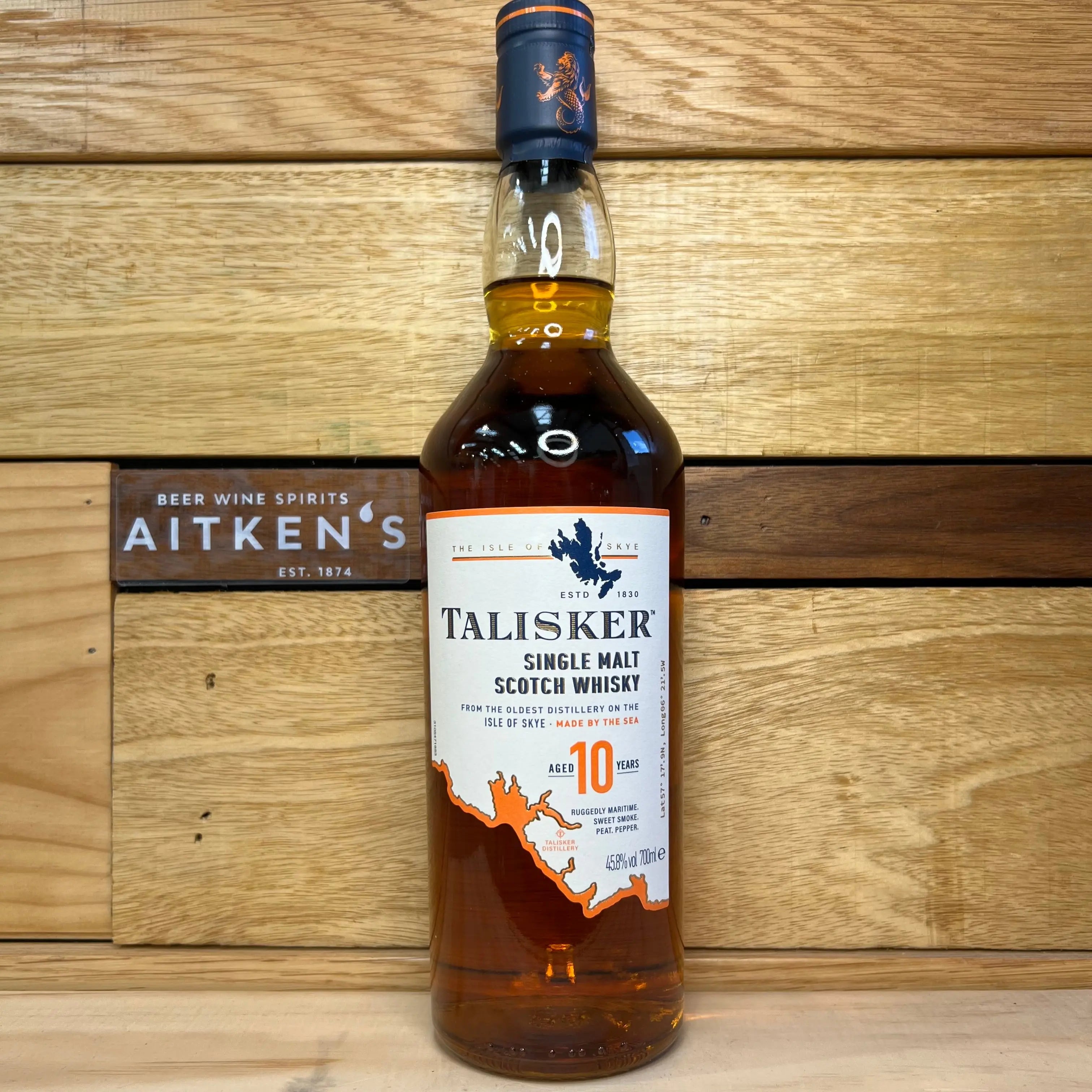 Talisker 10 Year Old Single Malt Whisky - Aitken's