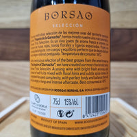 Back label of the Borsao Selección Tinto wine